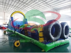 Exciting Fun Outdoor Sport Games Inflatable Palm Tree Obstacle For Adult