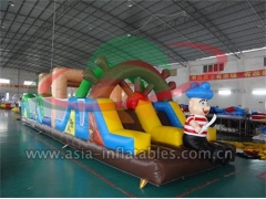 Commercial Inflatable Inflatable Obstacle Course Games In Pirate Theme