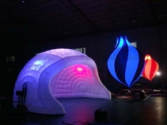 Hot Selling Witte opblaasbare Luna-tenten met LED-verlichting In de fabrieksprijs