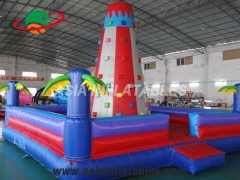 Popular Commercial Palm Tree Design Inflatable Climbing Wall For Kids in factory price