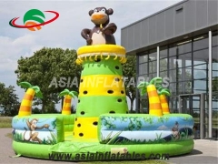 Best Price Bear Theme Inflatable Climbing Tower Inflatable Bouncy Climbing Wall For Sale