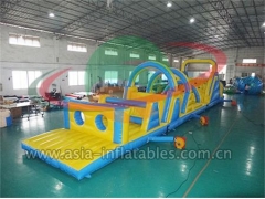 Cheap Giant Playground Outdoor Inflatable Obstacle Course For Adults for Carnival, Party and Event