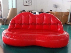 Hot Selling Op maat gemaakte opblaasbare rode lip mondvorm bank voor feest In de fabrieksprijs
